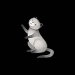 Ilustración de gato gris en el sitio oficial de All About Spay Neuter