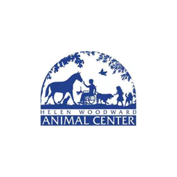 Helen Woodward Animal Center blue animal and human emblem