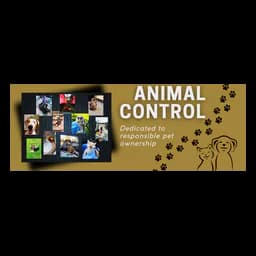 Animal Control illustration with pet photographs and animal drawings on Lake Jackson’s official webpage