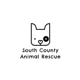 Logotipo oficial de South County Animal Rescue con gato
