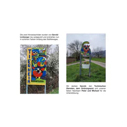 Photographs of Tierheim Rheinfelden signs published by the shelter