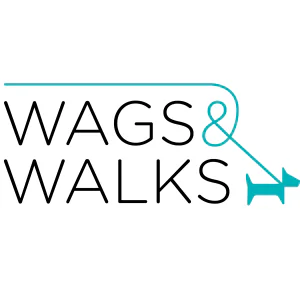 Logotipo de Wags & Walks, organización de rescate de perros