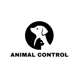 Black-and-white dog and cat Animal Control emblem on Clinton’s official website