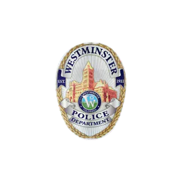 Marca oficial de identificación de Westminster Police Department